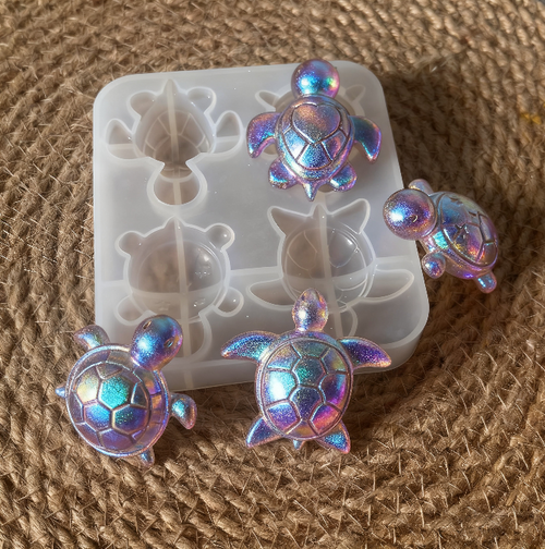 4-in-1 Turtle Pendant Resin Mold