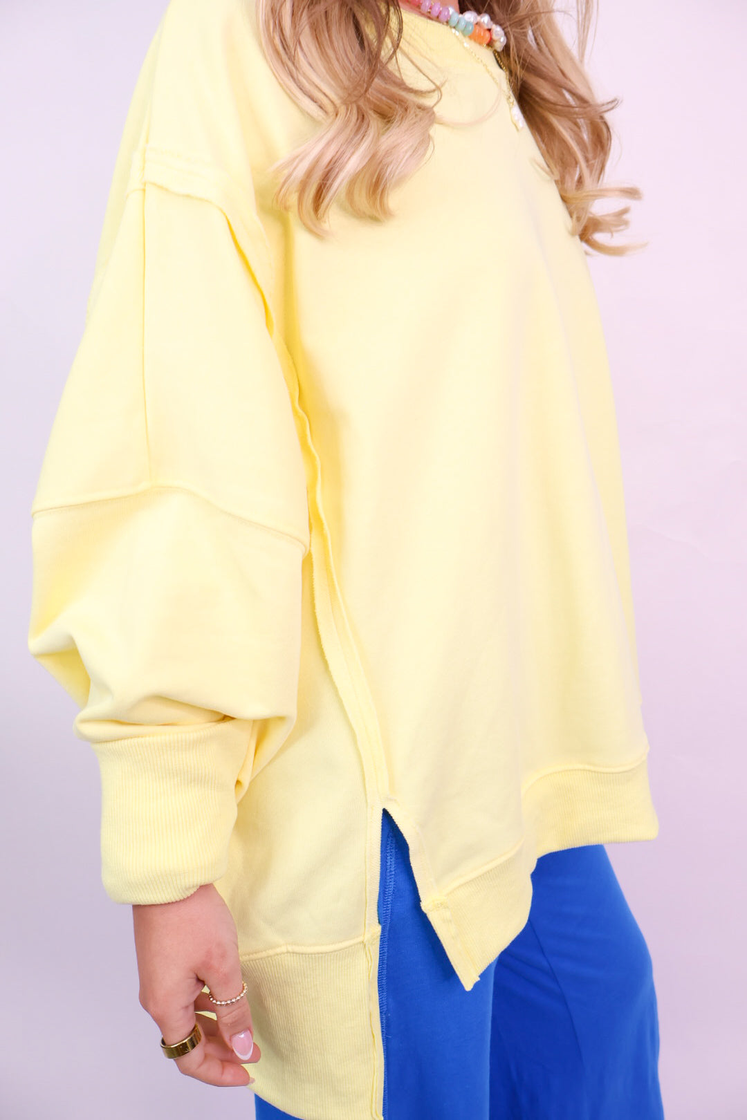 Oversized Everyday Pullover - Yellow