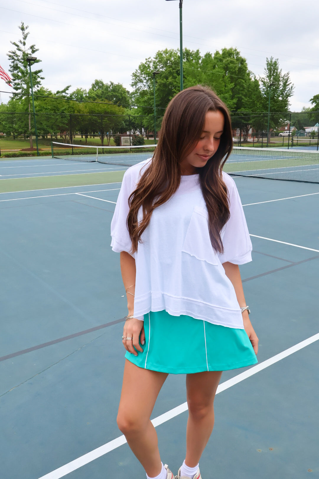 Washed Oversized Pocket Tee - White