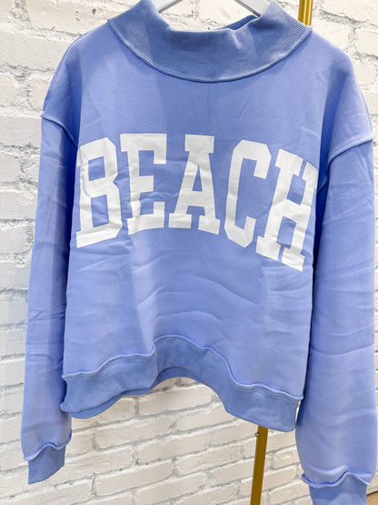 Beach/Lake Reversible Mockneck Pullover