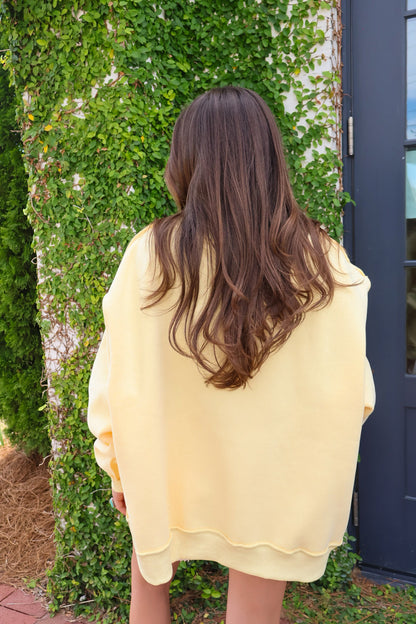 Jesus Saves Mockneck Pullover - Yellow