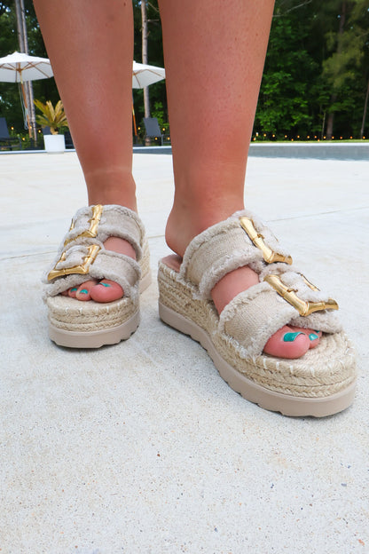 Scarlett Coastal Buckle Platform Sandals