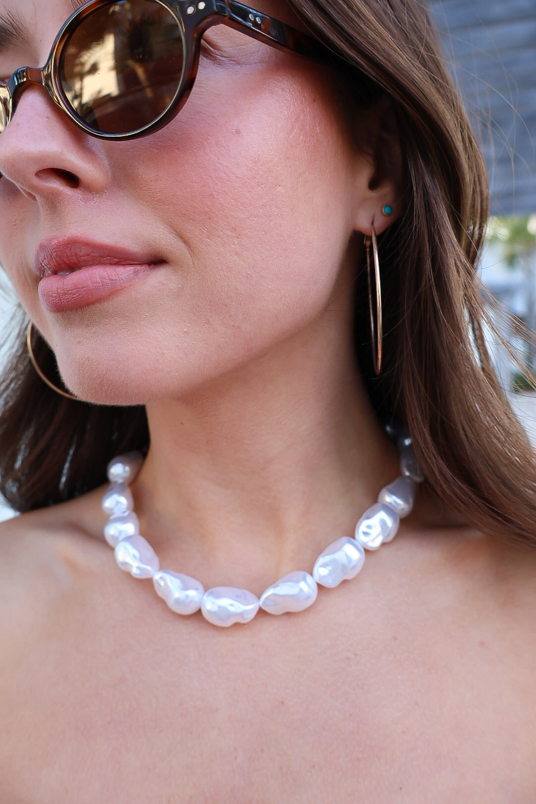 Baroque Pearl Statement Necklace