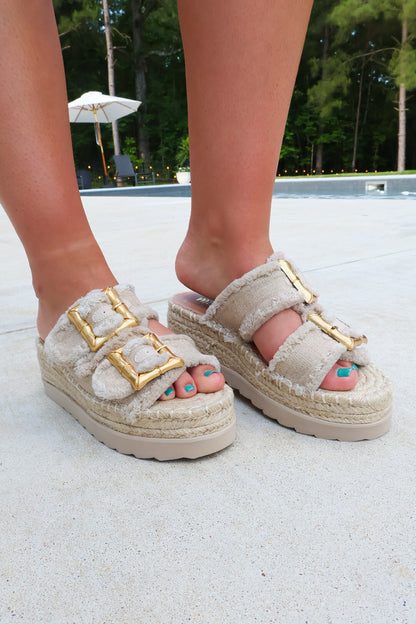 Scarlett Coastal Buckle Platform Sandals