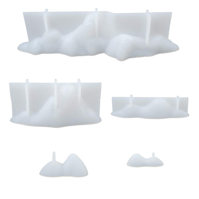 5pcs Mountain Epoxy Resin Silicone Molds Set