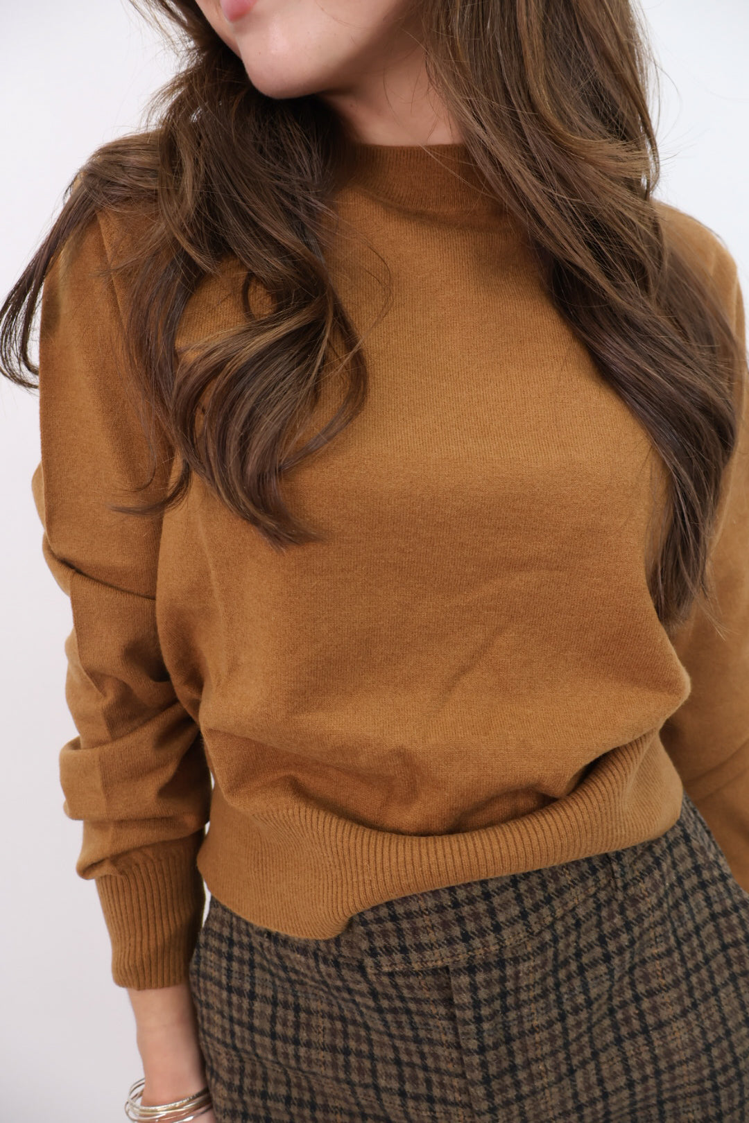 Essential Knit Pullover Sweater - Chestnut