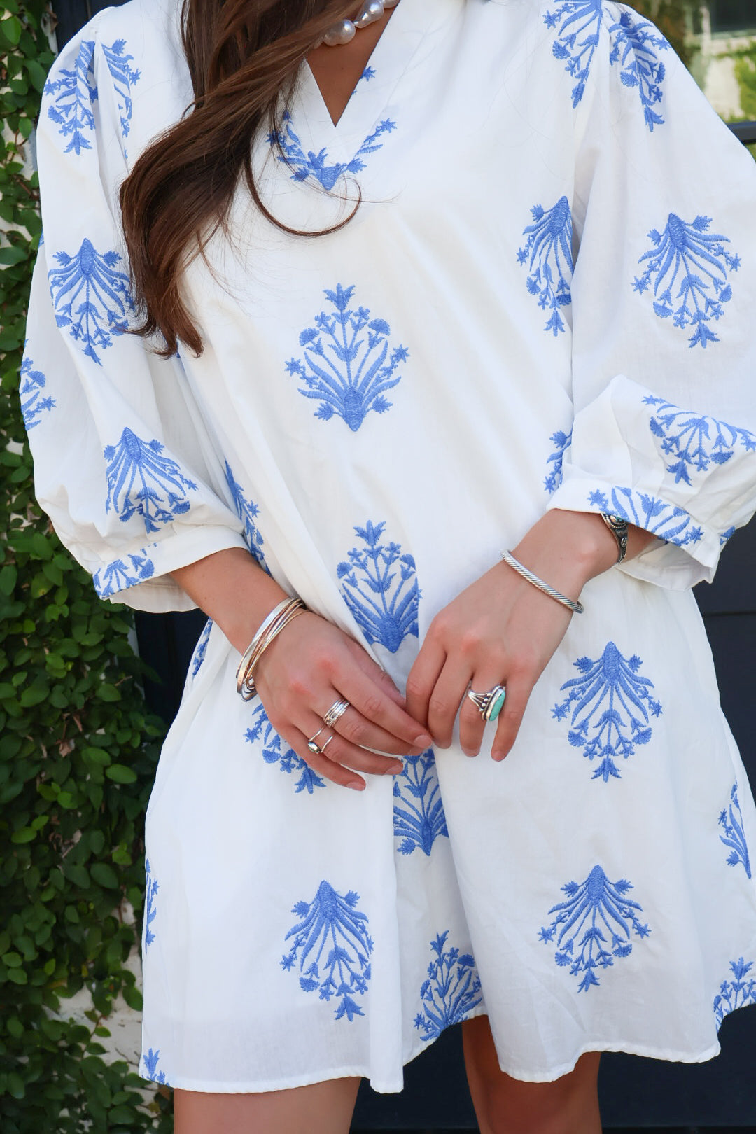 Bluebell Embroidered Babydoll Dress