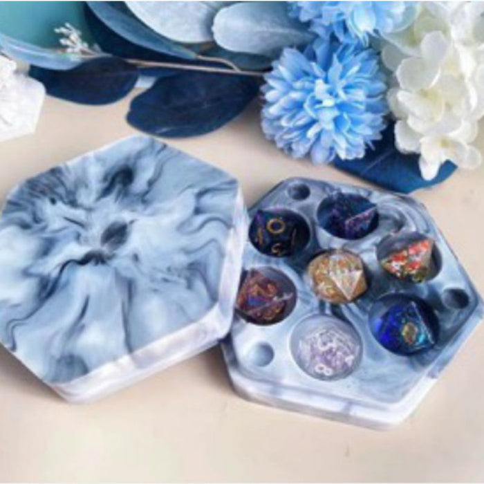 7 Shapes Resin Dice Molds with Numbers, Dice Games for Families