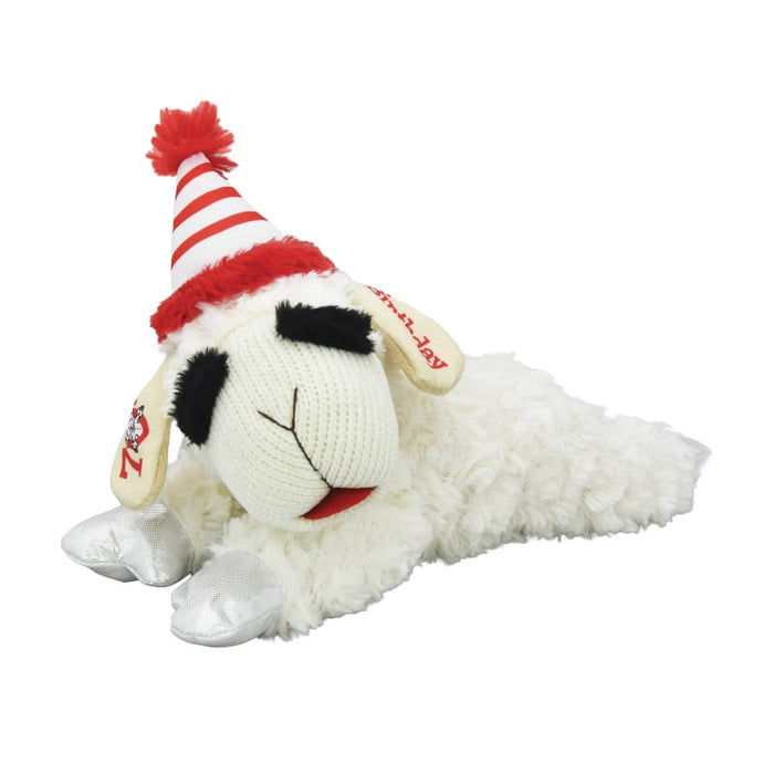 Multipet Dog Toys 70th Birthday Lambchop Plush Squeaky Dog Toy - 10.5"
