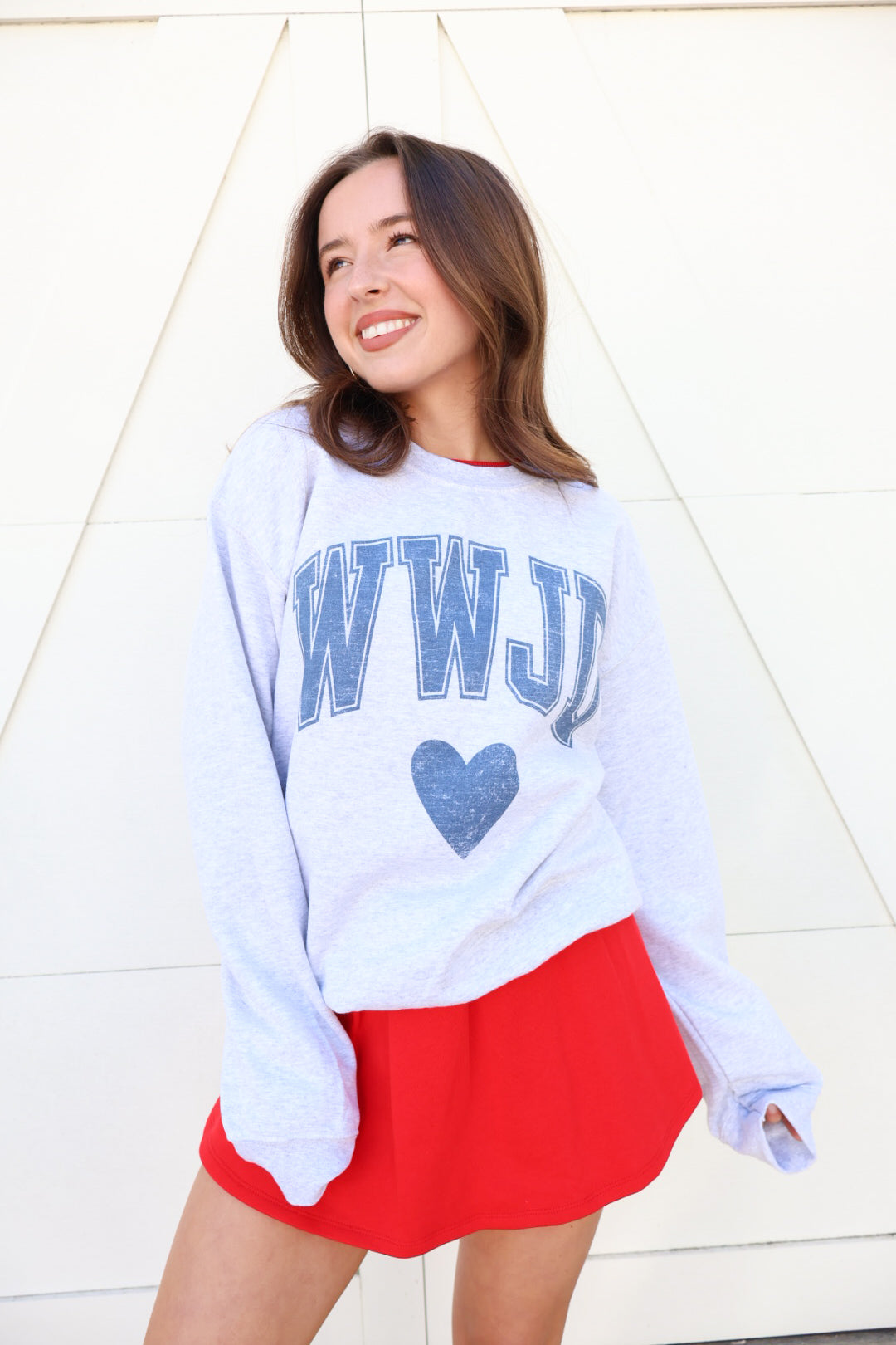 WWJD Heart Graphic Sweatshirt