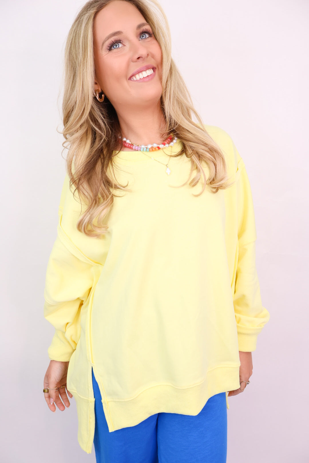 Oversized Everyday Pullover - Yellow