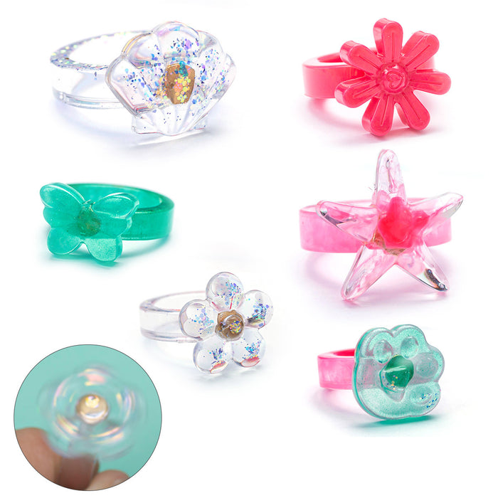 8pcs Rotating Ring Pendant Resin Mold Set
