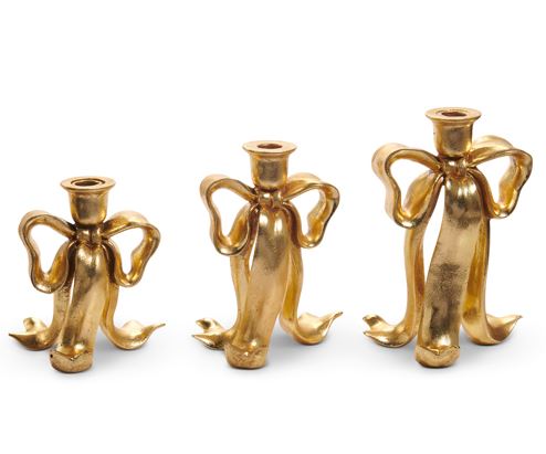 9" Bow Candlesticks
