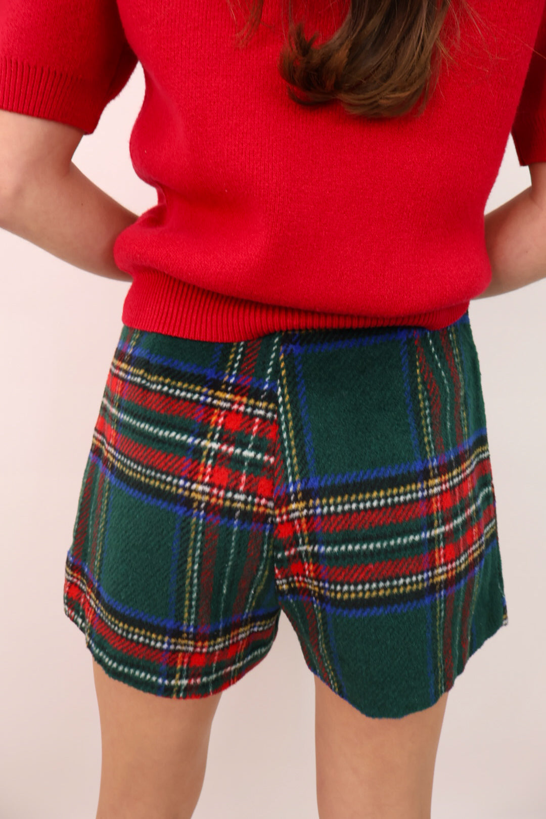 Christmas Plaid Mini Skort