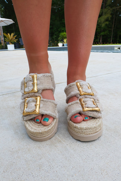 Scarlett Coastal Buckle Platform Sandals