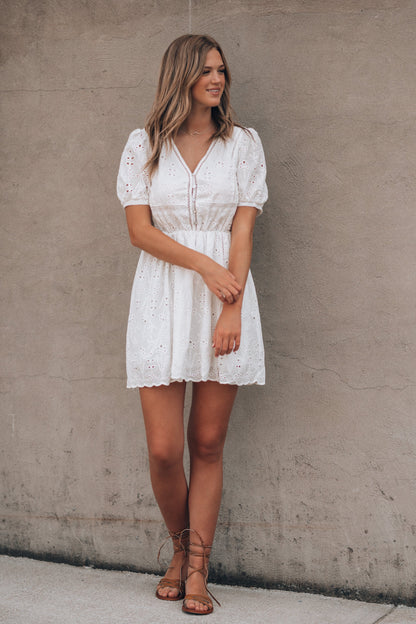 Sienna Eyelet Mini Dress FINAL SALE