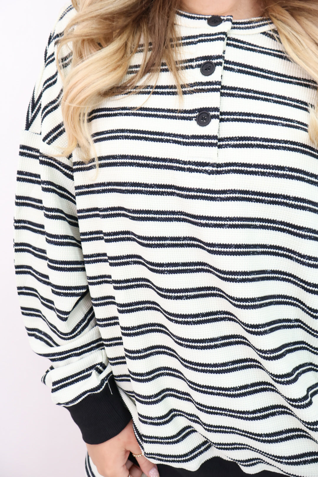 Striped Henley and Skort Casual Set
