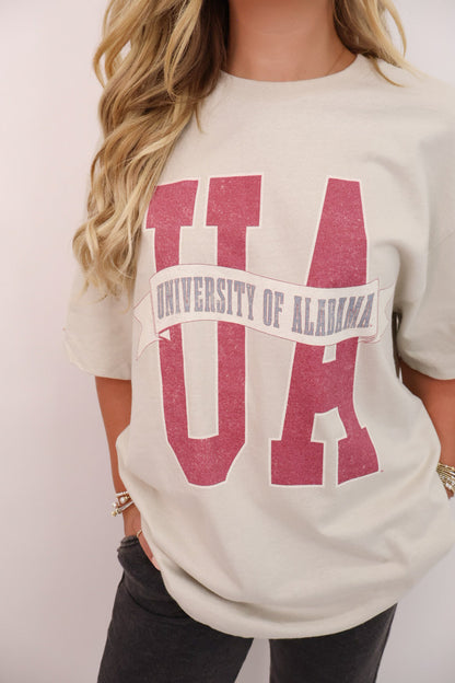 UA University of Alabama Banner Oversized Tee