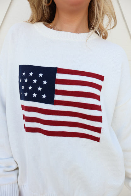 Classic American Flag Sweater