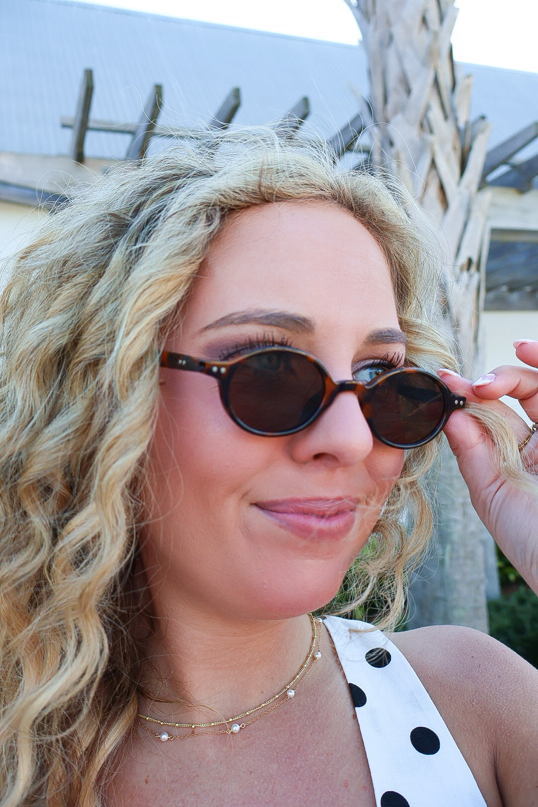 Retro Round Frame Sunglasses - Brown Tortoise