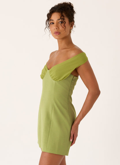Caterina Mini Dress - Fern Green