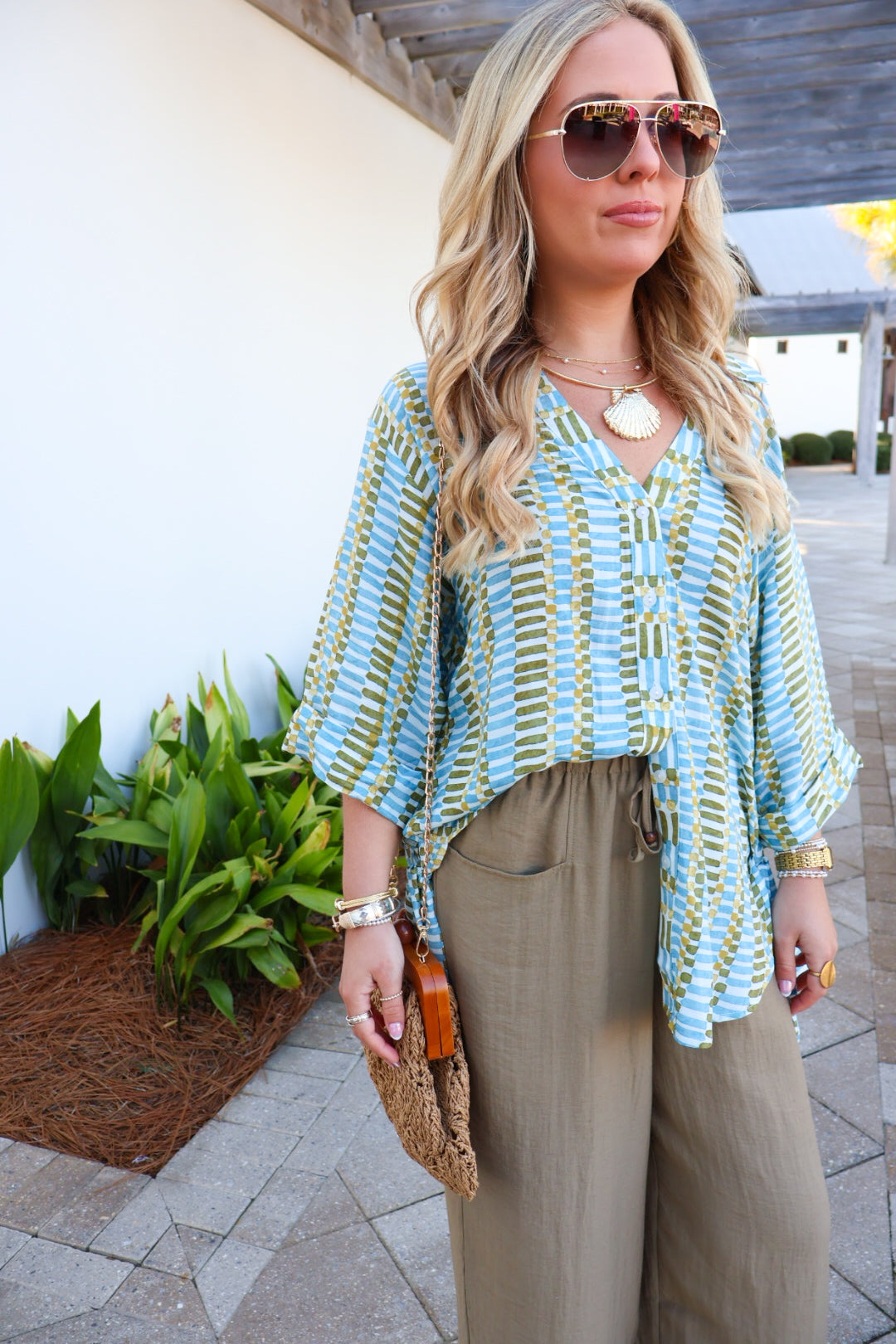 Woven Straw Clutch Crossbody Bag