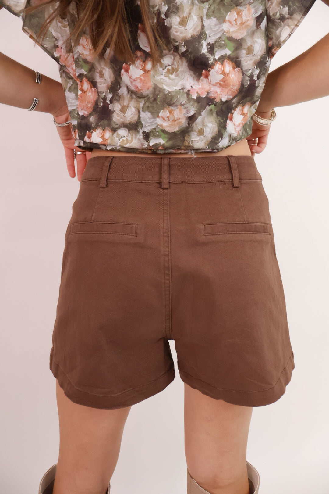 Brown Utility Shorts