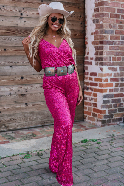 Hot Stuff Sequin Jumpsuit FINAL SALE