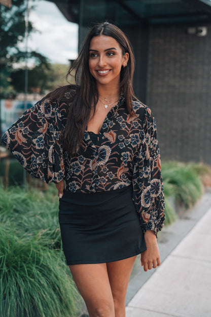 Serene Floral Button Up FINAL SALE