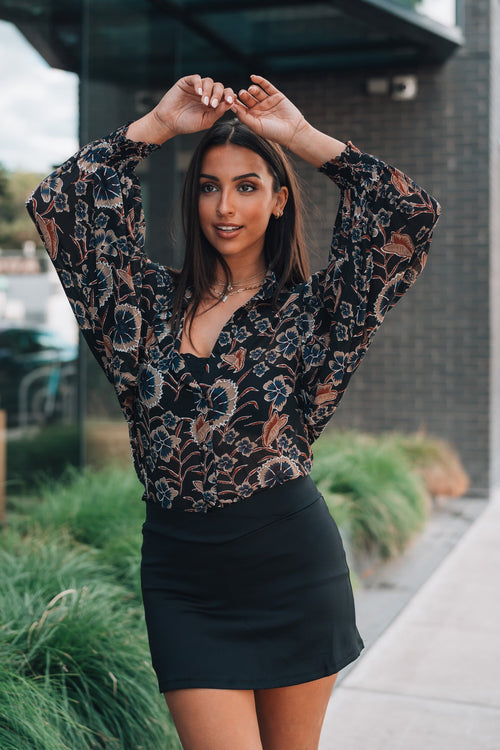 Serene Floral Button Up FINAL SALE