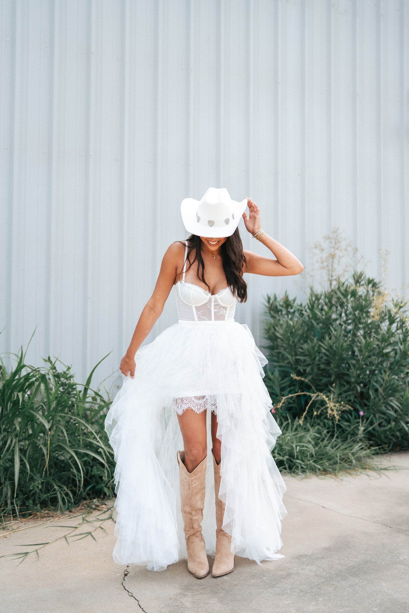Heavenly Mesh Maxi Gown (White)