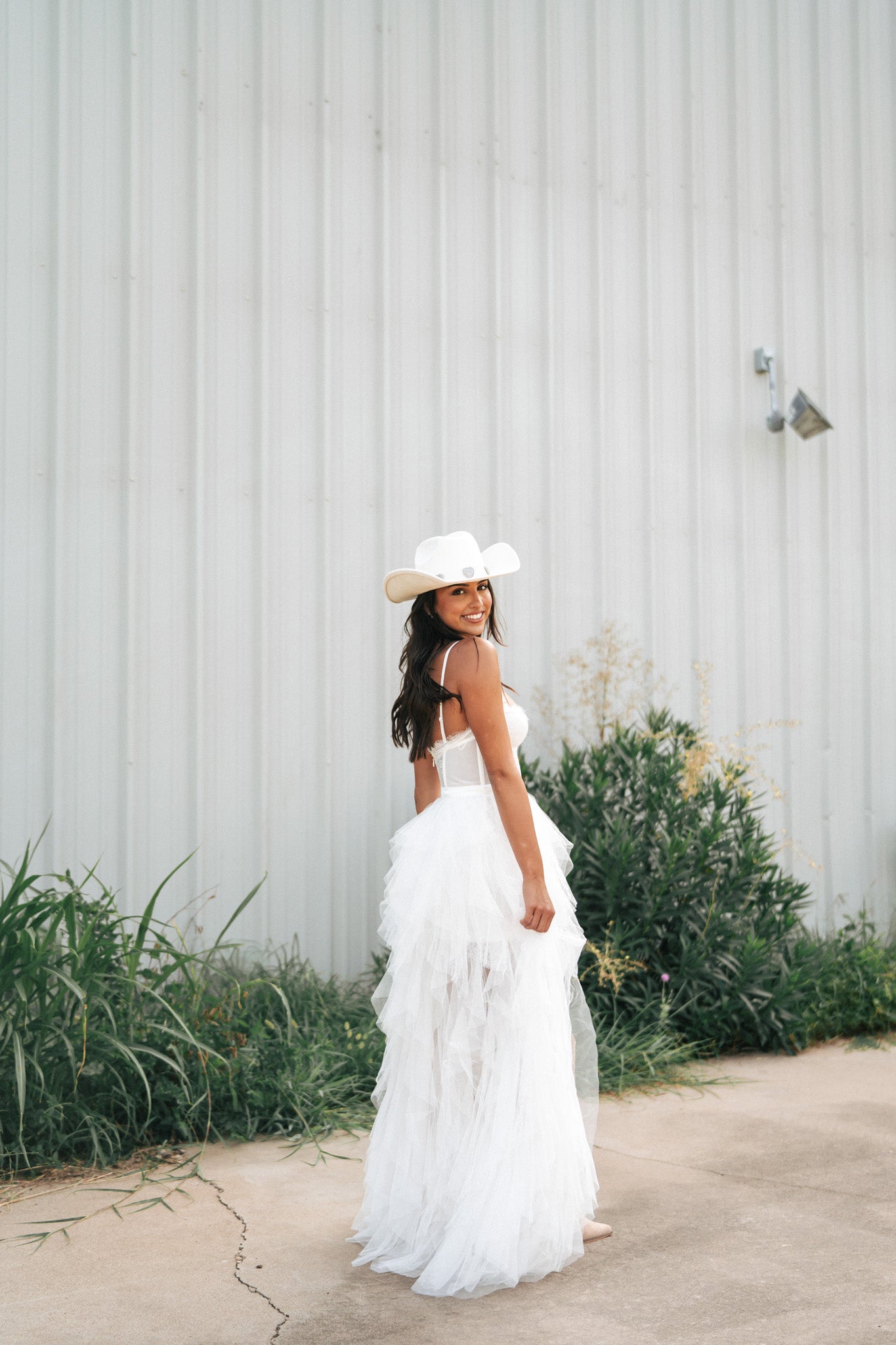 Heavenly Mesh Maxi Gown (White)
