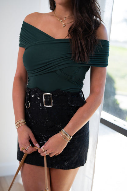 Evergreen Off Shoulder Bodysuit