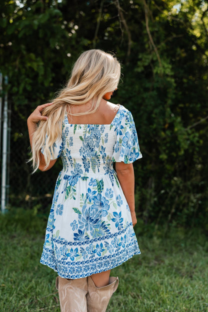 Hannah Floral Twist Mini Dress