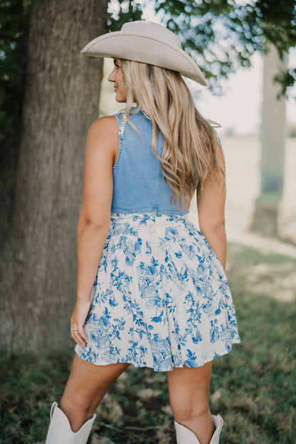 Cowboy Denim Vest (Light Blue) FINAL SALE