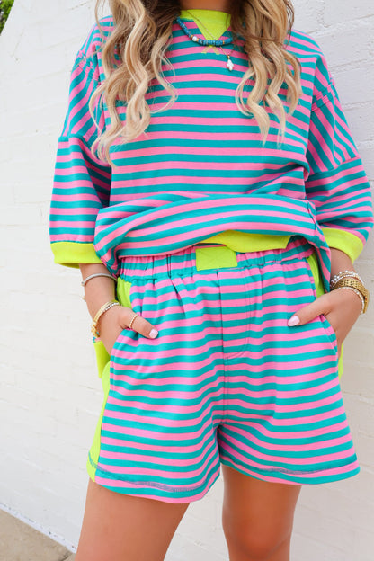 Candy Pop Striped Lounge Set