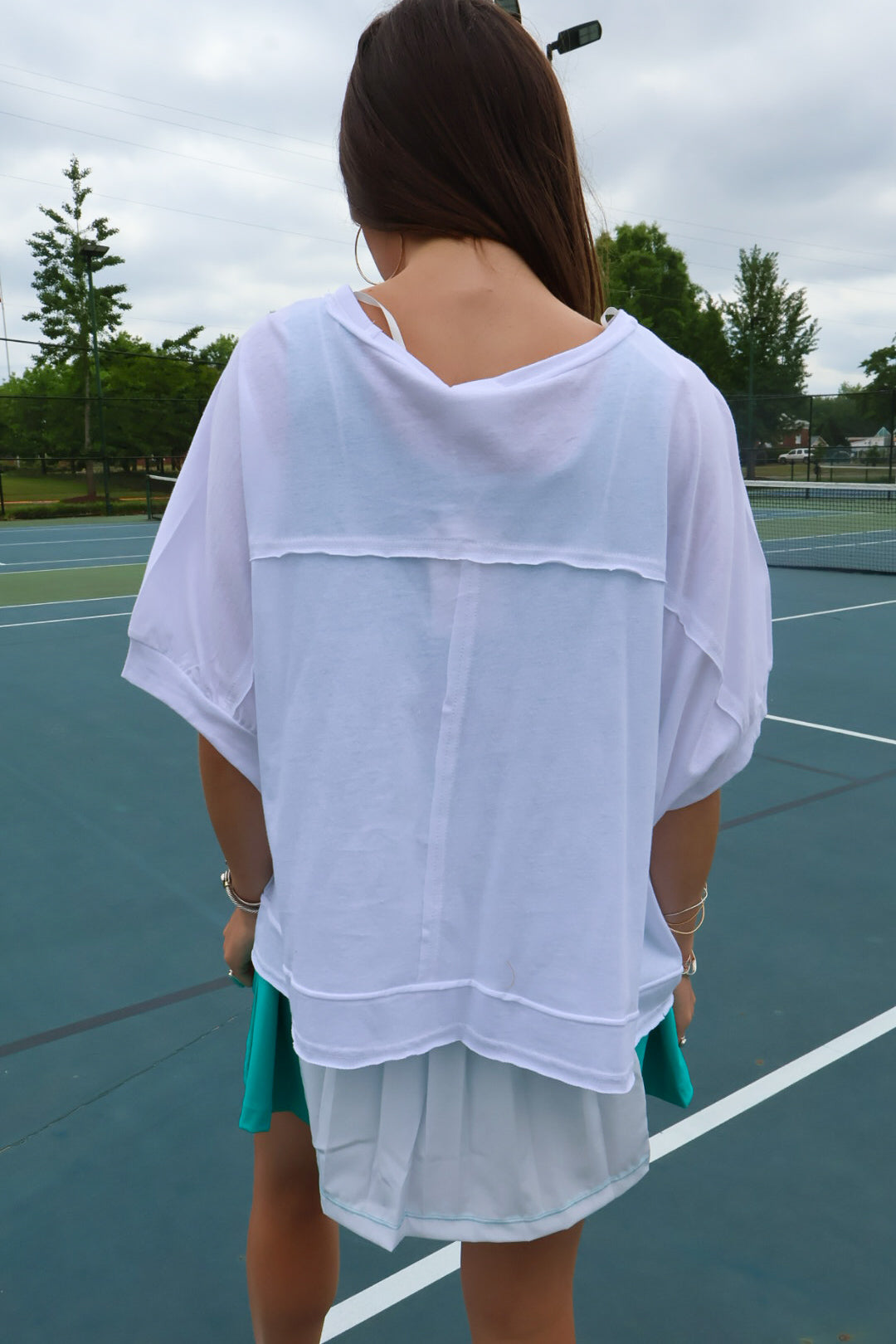 Washed Oversized Pocket Tee - White