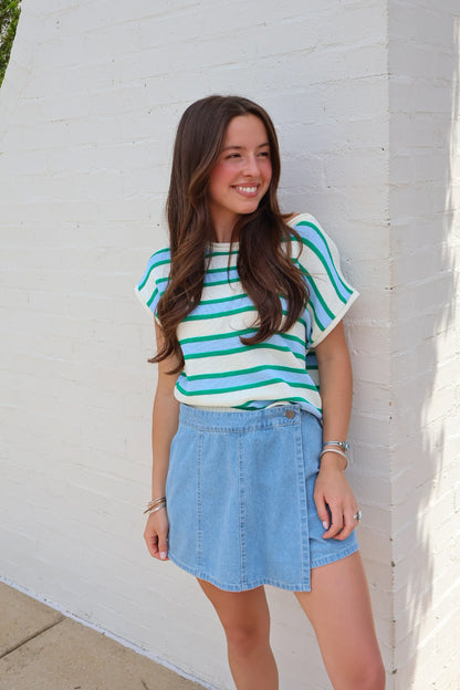 Seaside Stripe Sweater Top