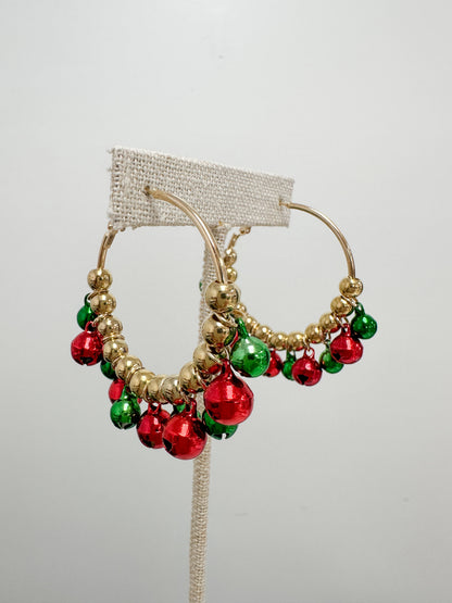 Jingle Bell Hoop Earrings