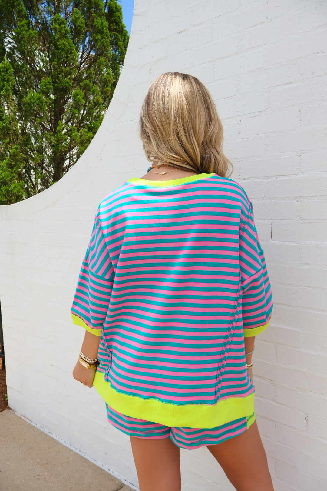 Candy Pop Striped Lounge Set