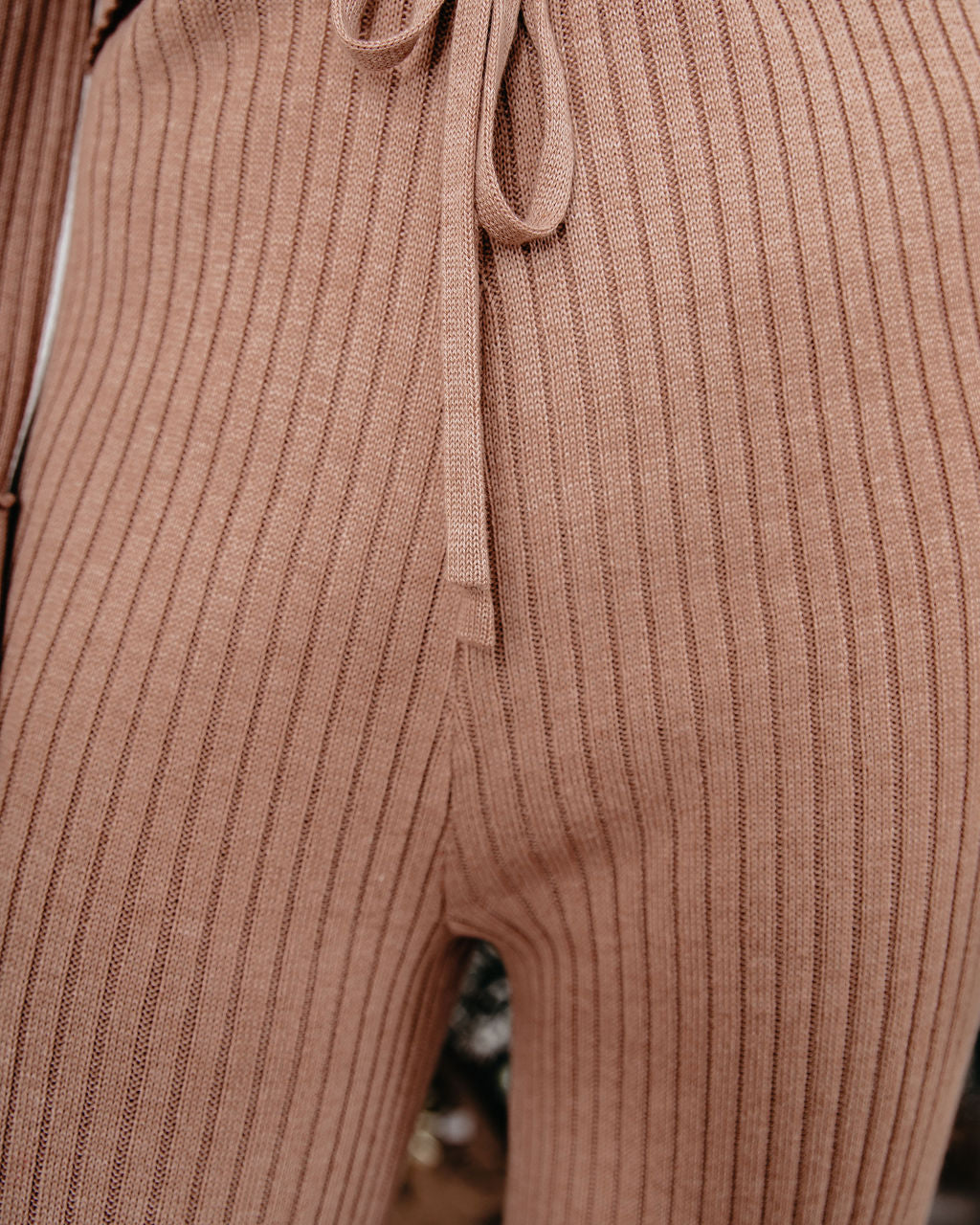 Fran Cotton Blend Ribbed Pants - Camel