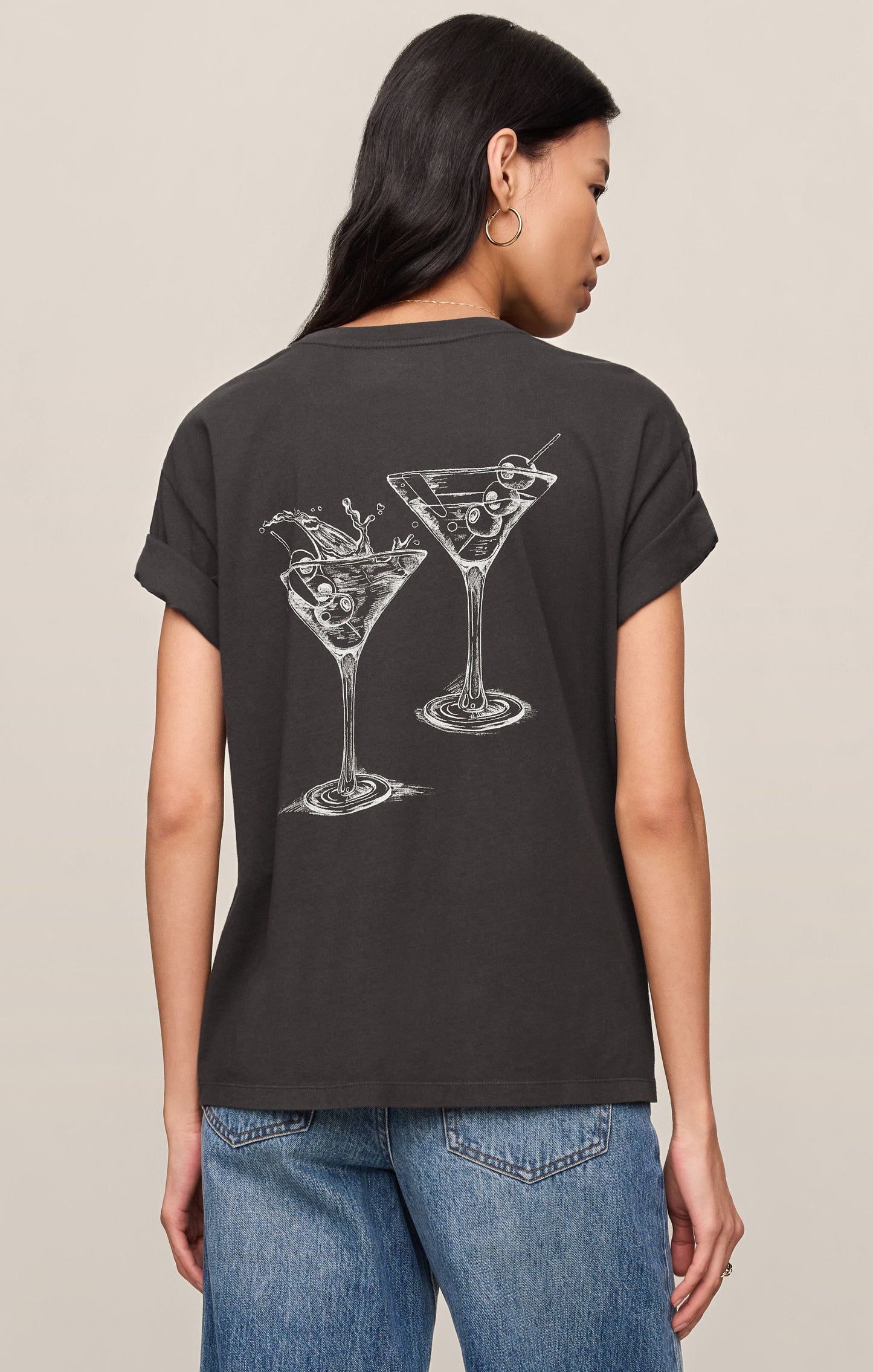 Martini Graphic Boyfriend Tee