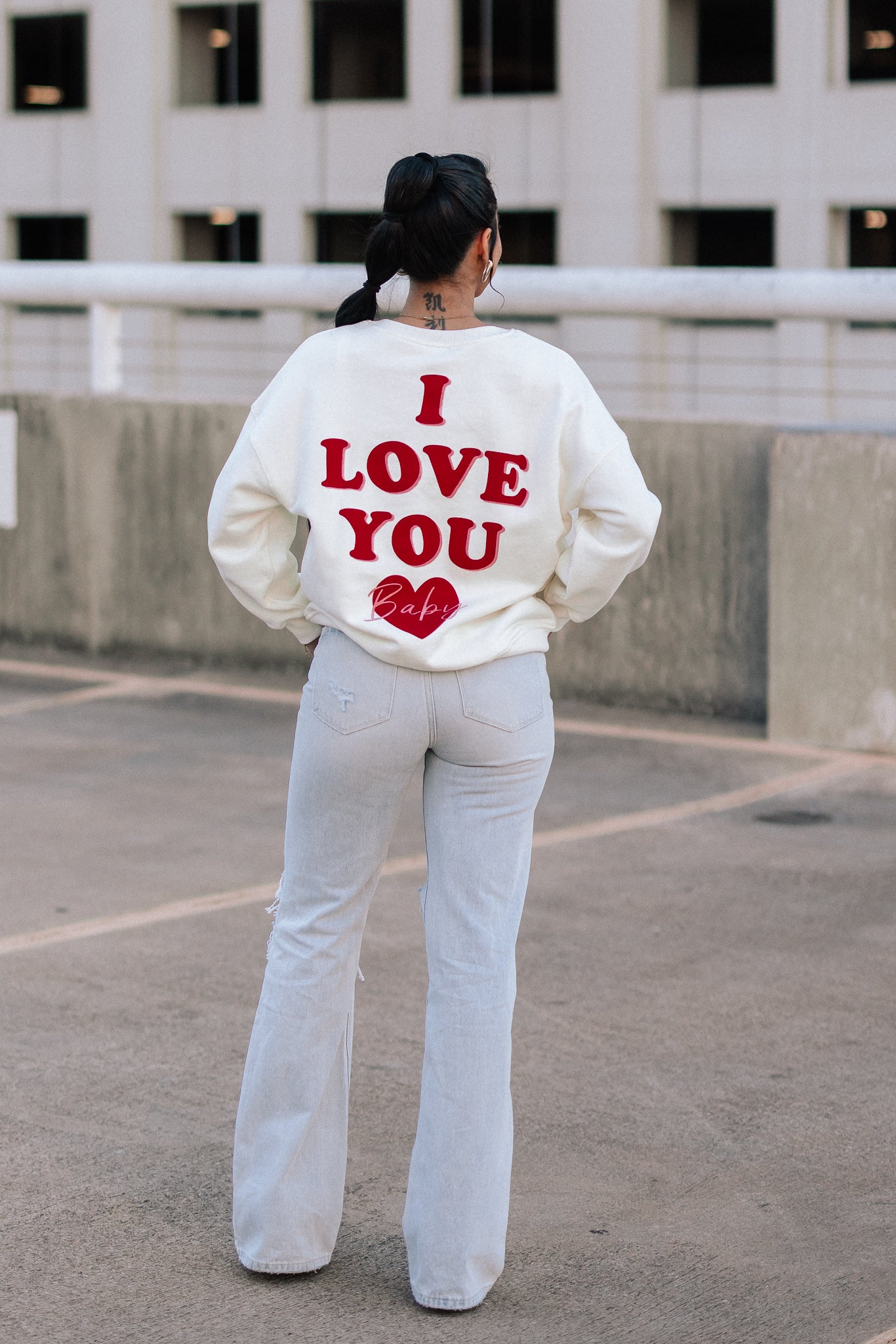 I Love You Baby Oversized Sweater