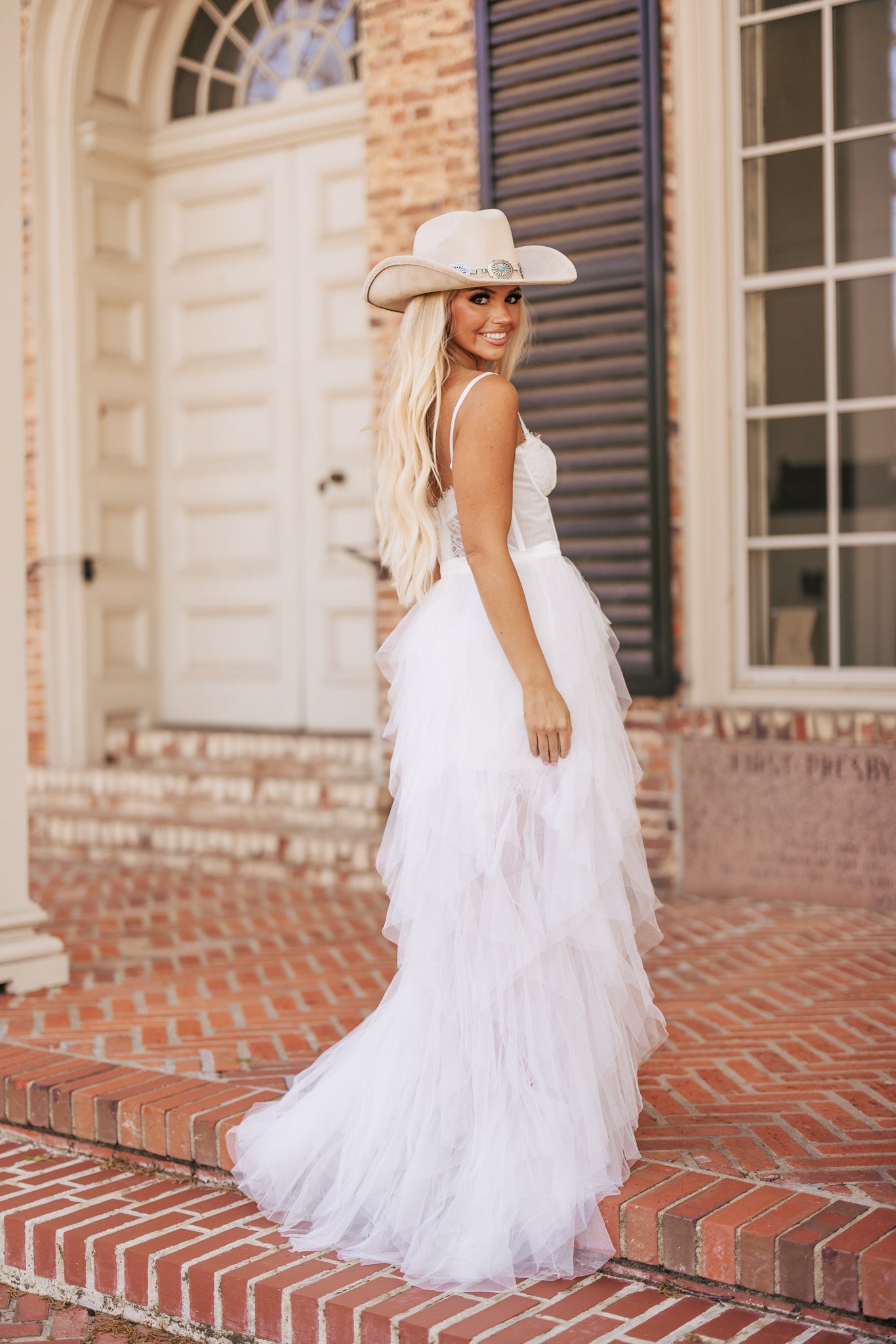 Heavenly Mesh Maxi Gown (White)