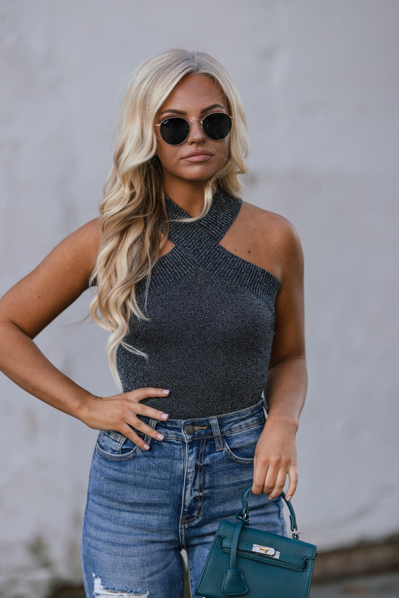 Staying Out Knit Bodysuit (Black) FINAL SALE