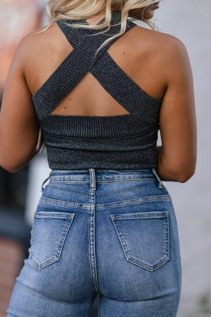 Staying Out Knit Bodysuit (Black) FINAL SALE
