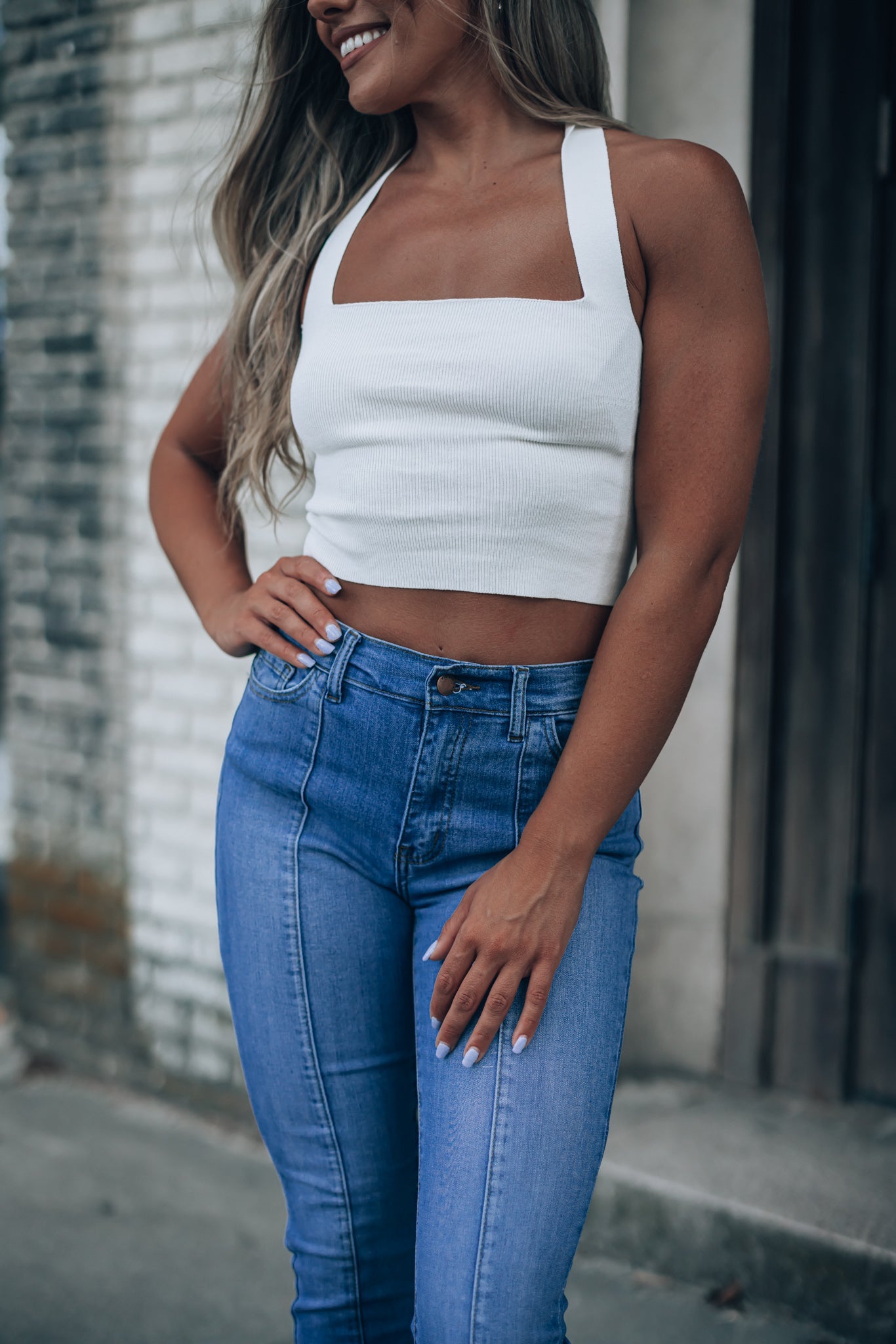 Heartbreaker Knit Crop Top (Ivory) FINAL SALE