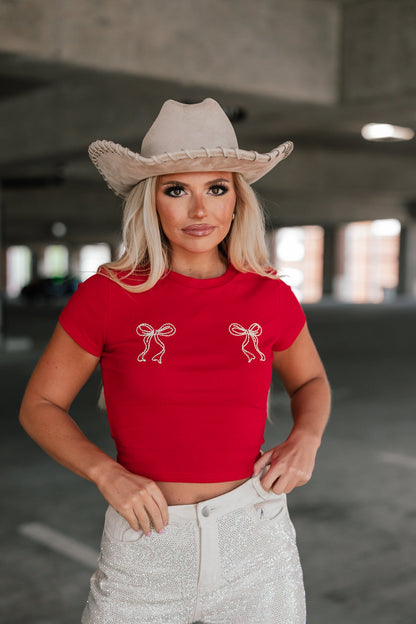 Put A Bow On It Baby Tee