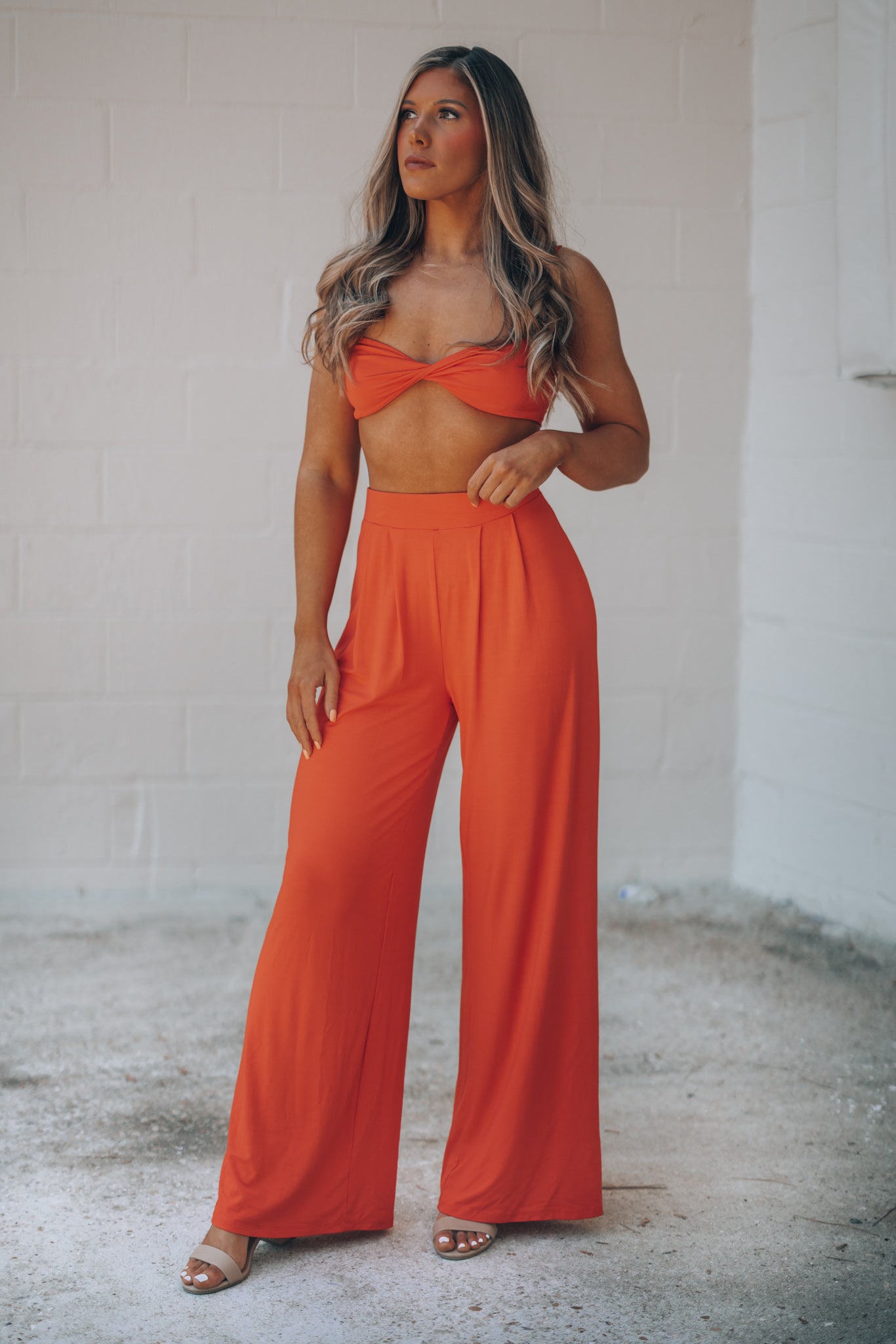 Run Free Pant Set (Orange) FINAL SALE
