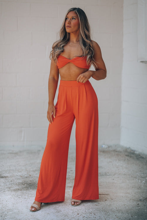 Run Free Pant Set (Orange) FINAL SALE
